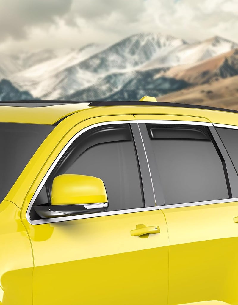 Deejecsun in-Channel Window Rain Guards Fit for Jeep Grand Cherokee 2011-2021 Limited(NOT for L) Rain Guards Extra Durable Side Window Visors Deflectors Vent Visors Vent Shades Car Accessories -4 pcs - Image 2